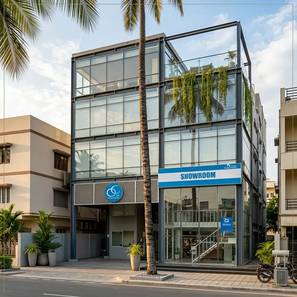 Pre-engineered multi-story commercial showroom in Chattogram